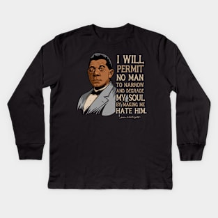 Booker T Washington Quote Gift for Black History Month Kids Long Sleeve T-Shirt